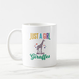 Mug Juste une fille qui aime les girafes vintage vecte