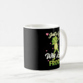 Mug Juste une fille qui aime les grenouilles Amphibien (Devant droit)