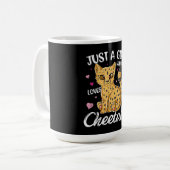 Mug juste une fille qui aime les guépards | cadeau gué (Devant gauche)