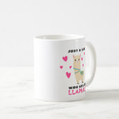 Mug Juste une fille qui aime les lamas (Devant droit)