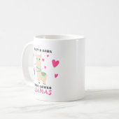 Mug Juste une fille qui aime les lamas (Devant gauche)