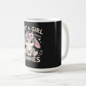 Mug Juste une fille qui aime les lapins (Devant droit)