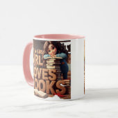 Mug Juste une fille qui aime les livres (Devant gauche)