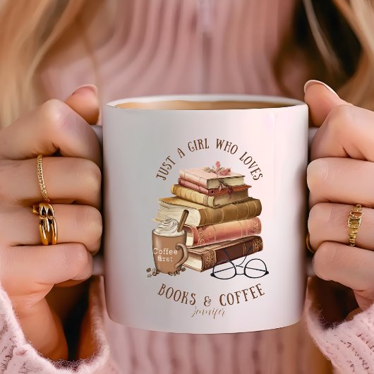Mug Juste une fille qui aime les livres et le café Per