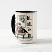 Mug Juste une fille qui aime les livres et le vin (Devant gauche)
