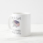 Mug Juste Une Fille Qui Aime Les Livres Et Les Chats (Devant gauche)