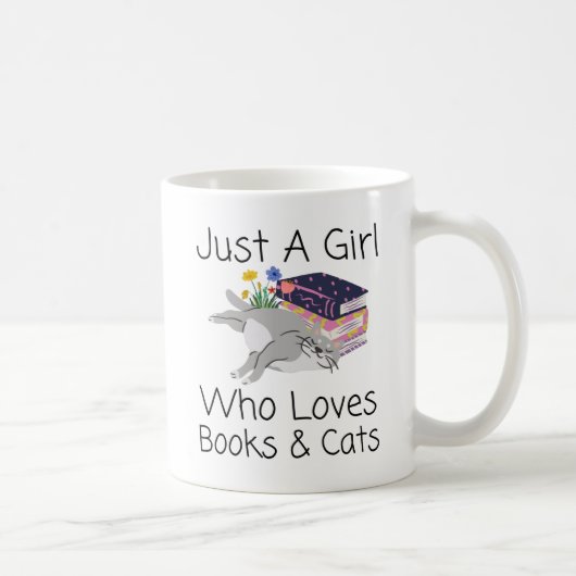 Mug Juste Une Fille Qui Aime Les Livres Et Les Chats (Droite)