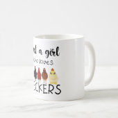 Mug Juste Une Fille Qui Aime Les Peckers Chemise Poule (Devant droit)
