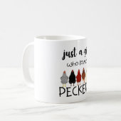 Mug Juste Une Fille Qui Aime Les Peckers Chemise Poule (Devant gauche)