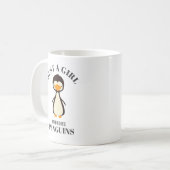 Mug Juste une fille qui aime les pingouins (Devant gauche)