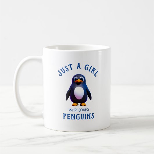 Mug Juste une fille qui aime les pingouins (Gauche)