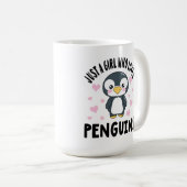 Mug juste une fille qui aime les pingouins (Devant droit)
