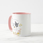 Mug Juste une fille qui aime les poules | Monogramme (Devant gauche)