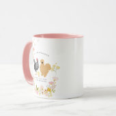 Mug Juste une fille qui aime les poules | Monogramme (Devant gauche)