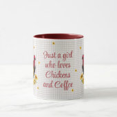 Mug Juste une fille qui aime les poulets et le chocola (Centre)
