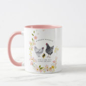 Mug Juste une fille qui aime les poulets | Monogramme (Gauche)