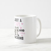 Mug Juste une fille qui aime les Racons Kawaii Raccoon (Devant droit)