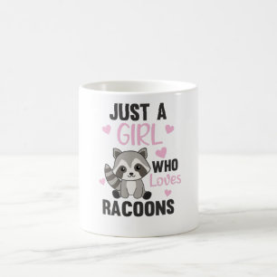 Mug Juste une fille qui aime les Racons Kawaii Raccoon