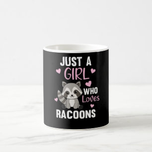 Mug Juste une fille qui aime les Racons Kawaii Raccoon
