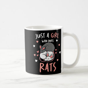 Mug Juste une fille qui aime les rats Cadeau mignon po