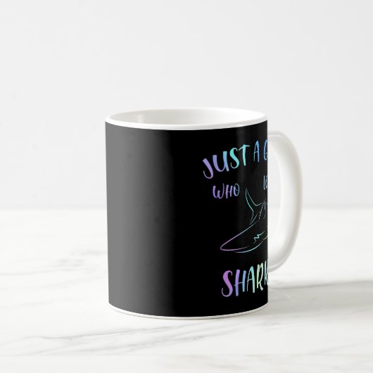 Mug Juste Une Fille Qui Aime Les Requins Cadeau Shark (Devant droit)
