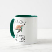 Mug Juste une fille qui aime les tortues (Devant gauche)