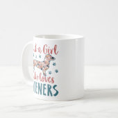 Mug Juste une fille qui aime les Wieners Dachshund Lov (Devant gauche)