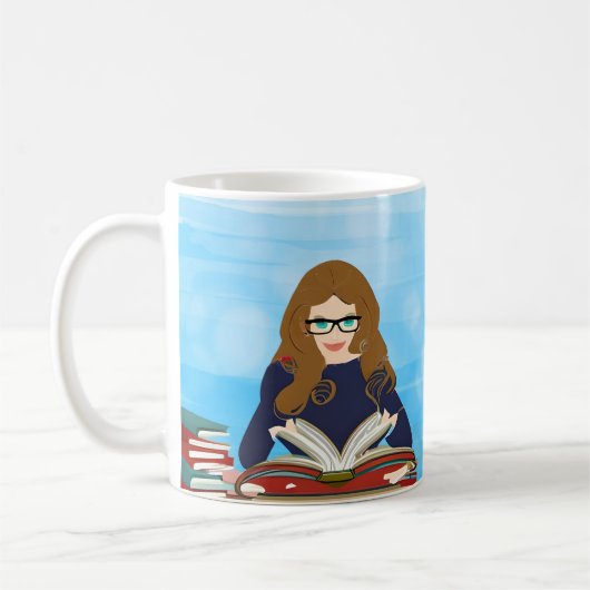 Mug Juste une fille qui aime lire (Gauche)