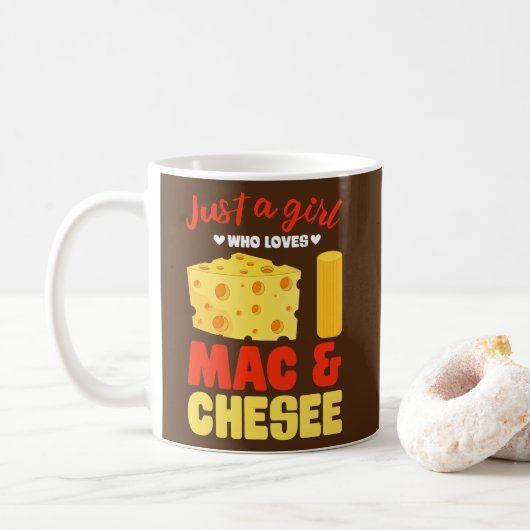 Mug Juste Une Fille Qui Aime Mac Fromage Drôle Macaron (Avec donut)