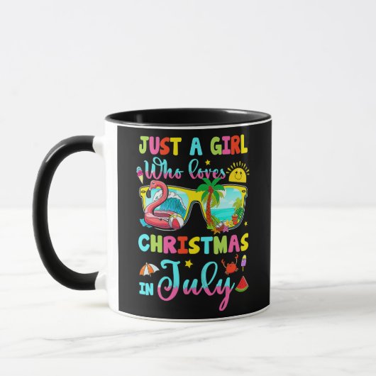 Mug Juste Une Fille Qui Aime Noël En Juillet Été (Gauche)