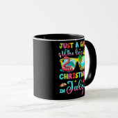 Mug Juste Une Fille Qui Aime Noël En Juillet Été (Devant droit)