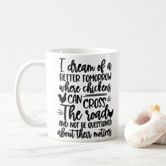 Mug Juste une fille qui aime poulets folle dame poule