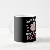 Mug Juste Une Fille Qui Aime Rats Rat Maman Cadeau Rat (Devant gauche)