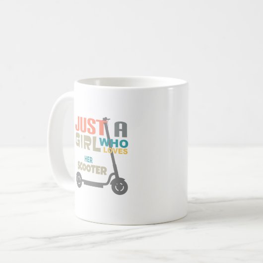 Mug Juste une fille qui aime son scooter (Devant gauche)