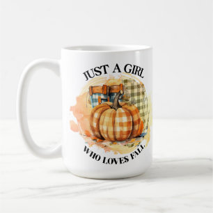 MUG JUSTE UNE FILLE QUI AIME TOMBER CITROUILLES ORANGE