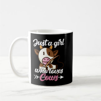 Mug Juste une fille qui aime vaches fermier pêche vach