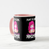 Mug Juste Une Fille Qui Aime Vraiment Anime (Devant gauche)