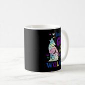 Mug Juste une fille qui aime Wolves Space Howling Wate (Devant droit)