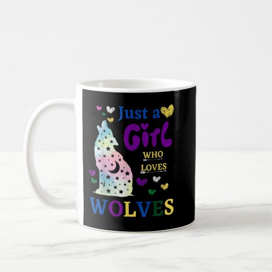 Mug Juste une fille qui aime Wolves Space Howling Wate (Gauche)