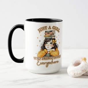 Mug Juste une fille qui apporte des livres partout