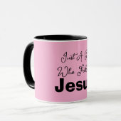Mug Juste une fille qui suit Jésus (Devant gauche)