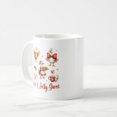 Mug Juste une oie joyeuse Citation drôle d'oies de Noë (Devant gauche)