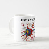 Mug Juste une pensée… (Neurone/synapse) (Devant gauche)