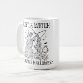Mug Juste une sorcière qui aime Halloween (Devant gauche)