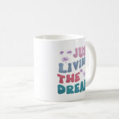 Mug Juste Vivre Le Rêve Citer Les Couleurs Pastel (Devant droit)