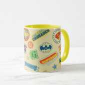 Mug Justice League Super Hero Badge Pattern (Devant droit)