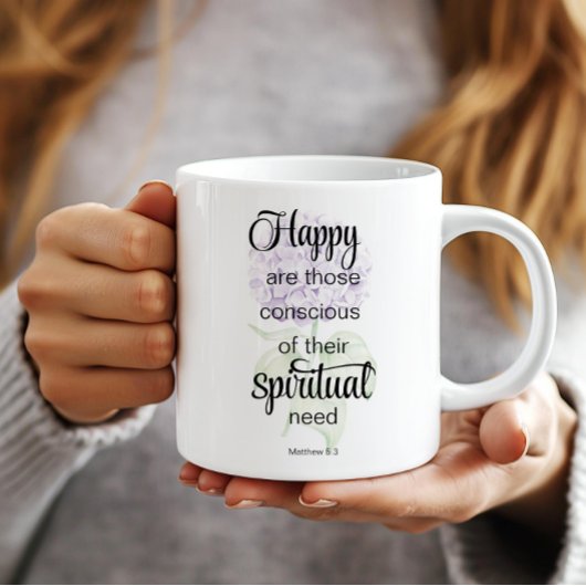 Mug JW 2026 Année Texte avec Hydrangea