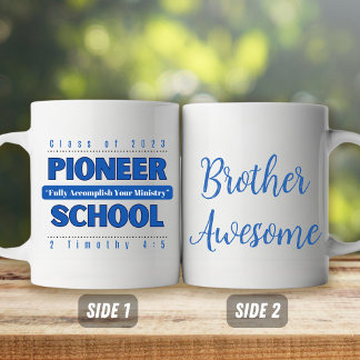 Mug JW Personalizable Pioneer School 2023 & 2 Tim 4:5