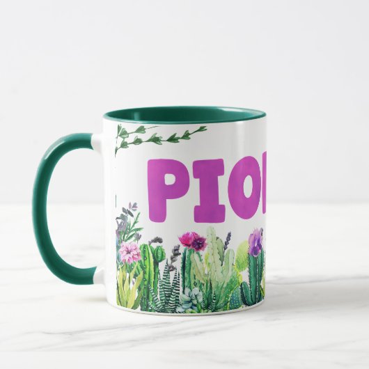 Mug JW Pioneer Purple Lettres & Cactus Envelopper Auto (Gauche)