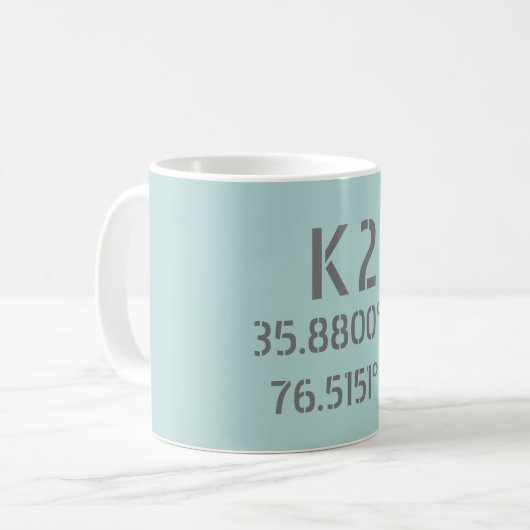 Mug K2 Latitude et longitude (Devant gauche)